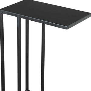 Homeroots 24" Black Iron Abstract End Table - Stylish Accent Piece For Living Room Or Bedroom Decor Upgrade   556549
