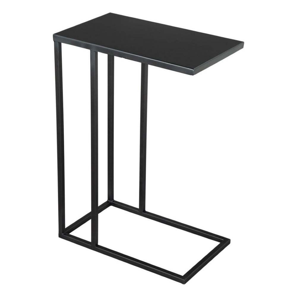 HomeRoots 24" Black Iron Abstract End Table – Chic Sculptural Accent for Modern Living Rooms & Small Spaces 556549