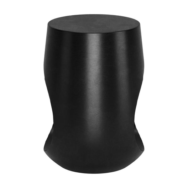 HomeRoots 18" Solid Mango Wood Round End Table - Modern Geometric Design, Black Finish, Fully Assembled Accent Piece 556550