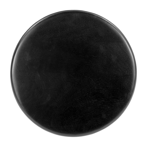 HomeRoots 20" Black Solid Wood Round Pedestal End Table - Elegant, Versatile Accent for Living Spaces & More 556555