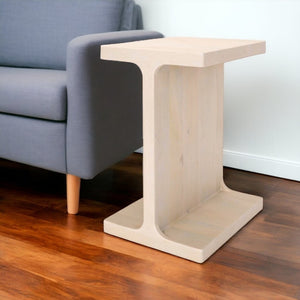 HomeRoots 20" Solid Wood Pedestal End Table - Rustic Mango Wood Accent Piece for Versatile Home Decor Use 556558