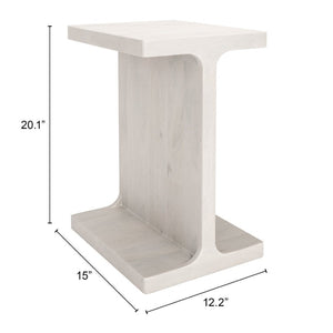 Homeroots 20" Natural Solid Wood Pedestal End Table - Versatile Accent For Living Room, Bedroom, Or Entryway   556558