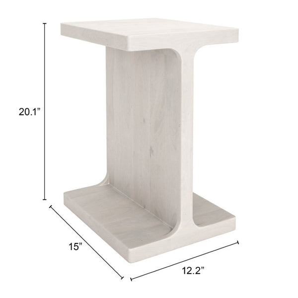 Homeroots 20" Natural Solid Wood Pedestal End Table - Versatile Accent For Living Room, Bedroom, Or Entryway   556558