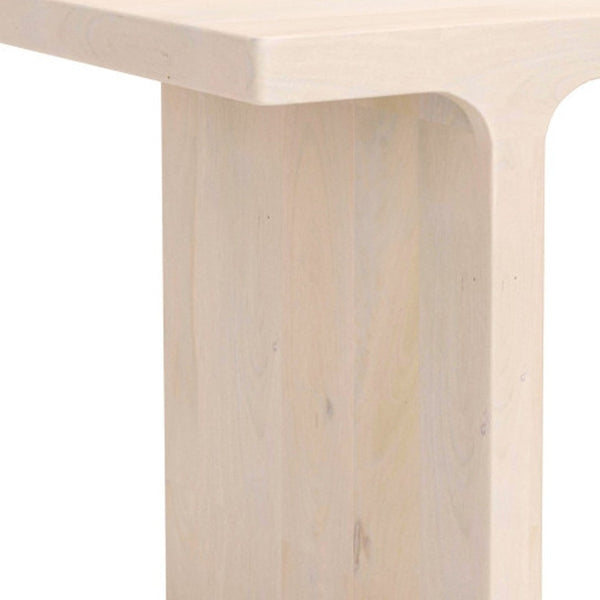 Homeroots 20" Natural Solid Wood Pedestal End Table - Versatile Accent For Living Room, Bedroom, Or Entryway   556558