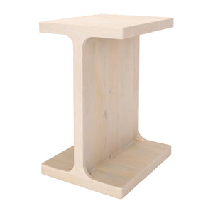 Homeroots 20" Natural Solid Wood Pedestal End Table - Versatile Accent For Living Room, Bedroom, Or Entryway   556558