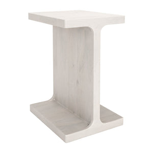 Homeroots 20" Natural Solid Wood Pedestal End Table - Versatile Accent For Living Room, Bedroom, Or Entryway   556558