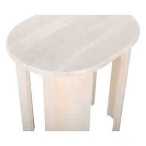 HomeRoots 24" Natural Solid Wood Oval End Table - Stylish, Versatile Design for Living Rooms, Bedrooms & More! 556559
