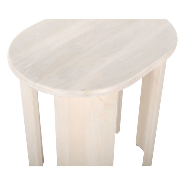 HomeRoots 24" Natural Solid Wood Oval End Table - Stylish, Versatile Design for Living Rooms, Bedrooms & More! 556559