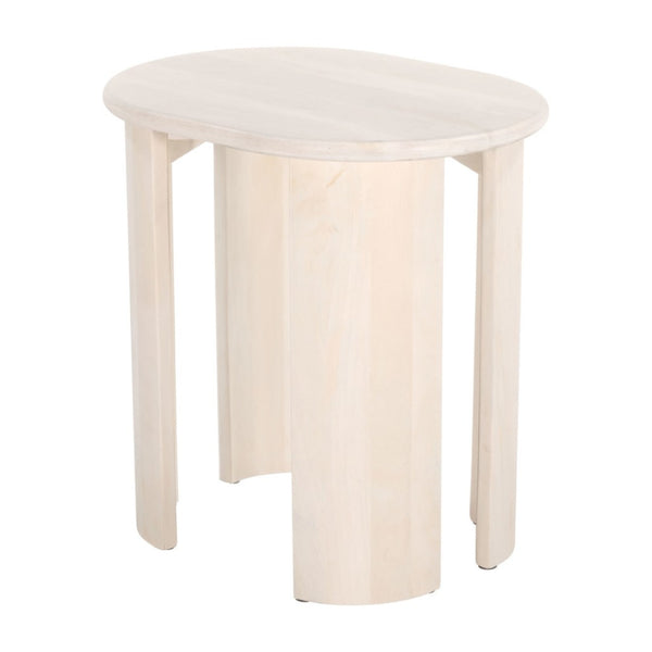 HomeRoots 24" Natural Solid Wood Oval End Table - Stylish, Versatile Design for Living Rooms, Bedrooms & More! 556559