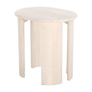HomeRoots 24" Natural Solid Wood Oval End Table - Stylish, Versatile Design for Living Rooms, Bedrooms & More! 556559