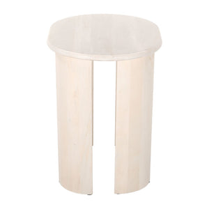 HomeRoots 24" Natural Solid Wood Oval End Table - Stylish, Versatile Design for Living Rooms, Bedrooms & More! 556559