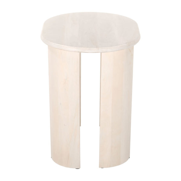 HomeRoots 24" Natural Solid Wood Oval End Table - Stylish, Versatile Design for Living Rooms, Bedrooms & More! 556559