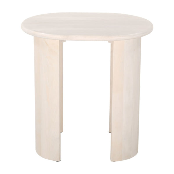 HomeRoots 24" Natural Solid Wood Oval End Table - Stylish, Versatile Design for Living Rooms, Bedrooms & More! 556559