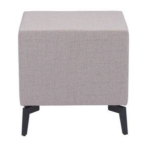 HomeRoots 20" Gray and Black Fabric End Table with Drawers - Modern Compact Design for Stylish Storage Solutions 556561