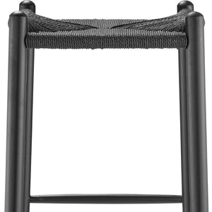 HomeRoots 31" Black Rush Backless Bar Stool - Solid Wood, Modern Design for Kitchen & Home Bar Comfort 556568