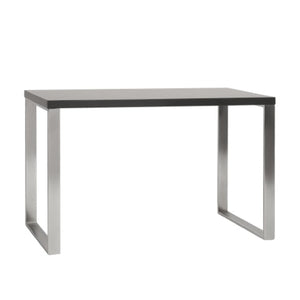 Homeroots 47" Gray And Silver Wood And Stainless Steel Sled Writing Desk - Stylish, Versatile & Durable Design   556634