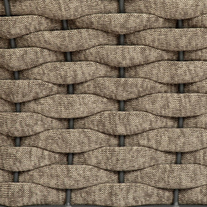 Homeroots 32" Stylish Gray And Taupe Woven Aluminum Outdoor Arm Chair With Cozy Taupe Cushion For Comfort  Aluminium,Fabric 556638