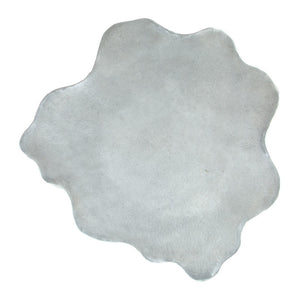 HomeRoots 37" Silver Aluminum Free Form Coffee Table - Modern Sculptural Accent for Living Rooms & Offices 556705
