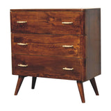 English Elm Solid Wood Chestnut T-Bar Chest