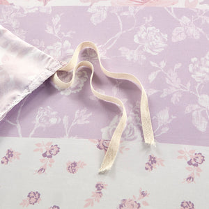 JLA Home Intelligent Design - Floral Vintage Paisley Duvet Cover Set with Antimicrobial OEKO‑TEX Fabric, Button Closure & Ties 90 L x 88 W x 0.13H ID12-2325