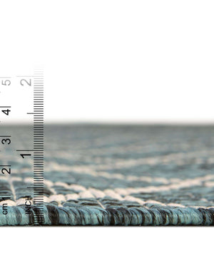 Unique Loom Outdoor Trellis Gitter Machine Made Trellis Rug Teal, Ivory/Gray 10' 0" x 14' 1"