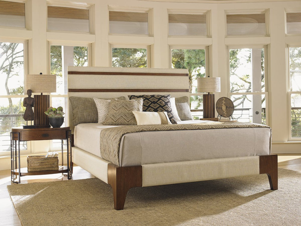 Lexington Tommy Bahama Home Mandarin Upholstered Panel Bed - Embrace Modern Zen With Clean Lines And Luxurious Comfort In Décor Sebana  556-134c
