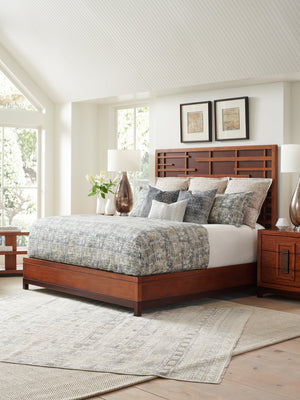 Lexington Tommy Bahama Home Shanghai Panel Bed - Embrace Zen Elegance With Sleek Lines, Eclectic Materials, And Tranquil Design Sebana  556-144c