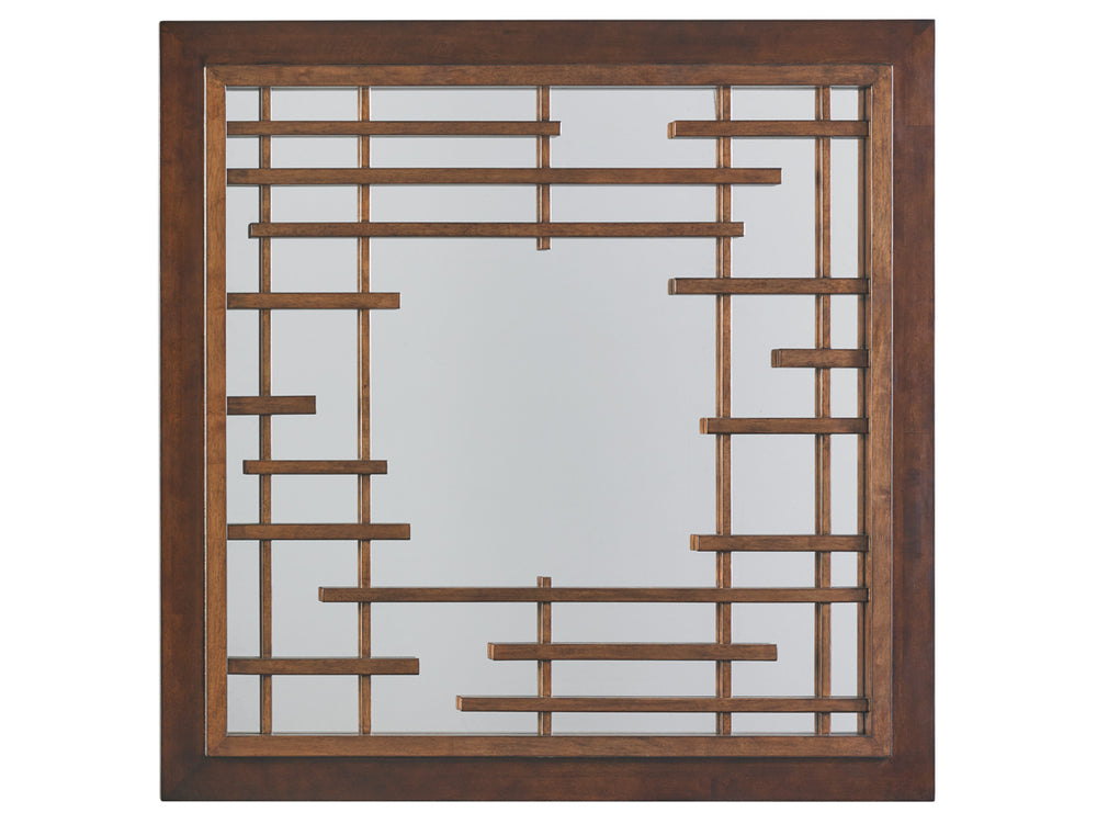 Lexington Tommy Bahama Home Mikasa Square Mirror - Pan-asian Elegance With Fretwork Design For Contemporary Home Décor Sebana  556-204