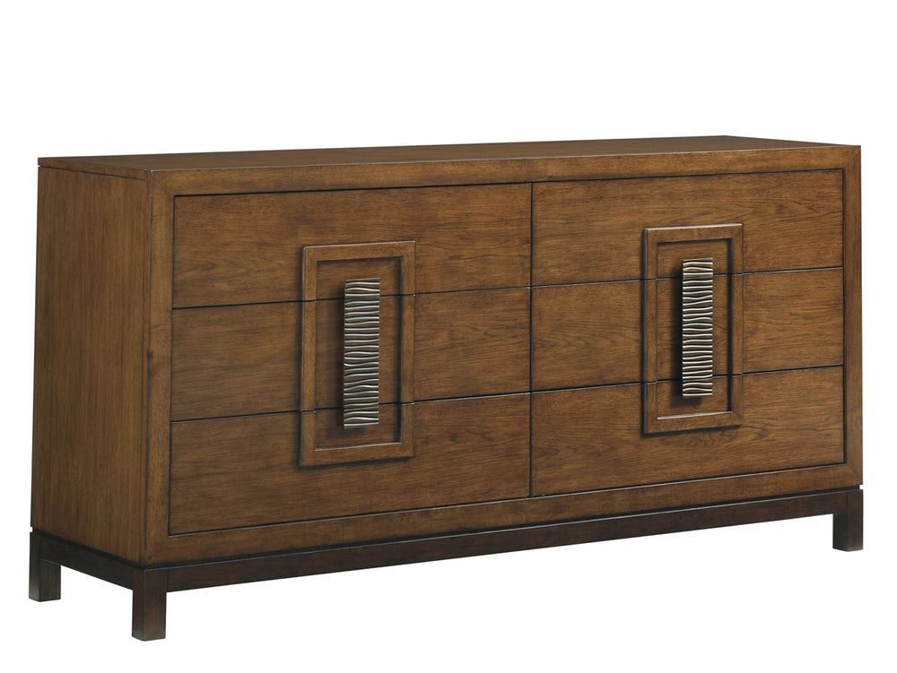 Lexington Tommy Bahama Home Heron Island Double Dresser - Elegant Six-drawer Storage With Artisan Hardware And Zen Design Elements Sebana  556-223