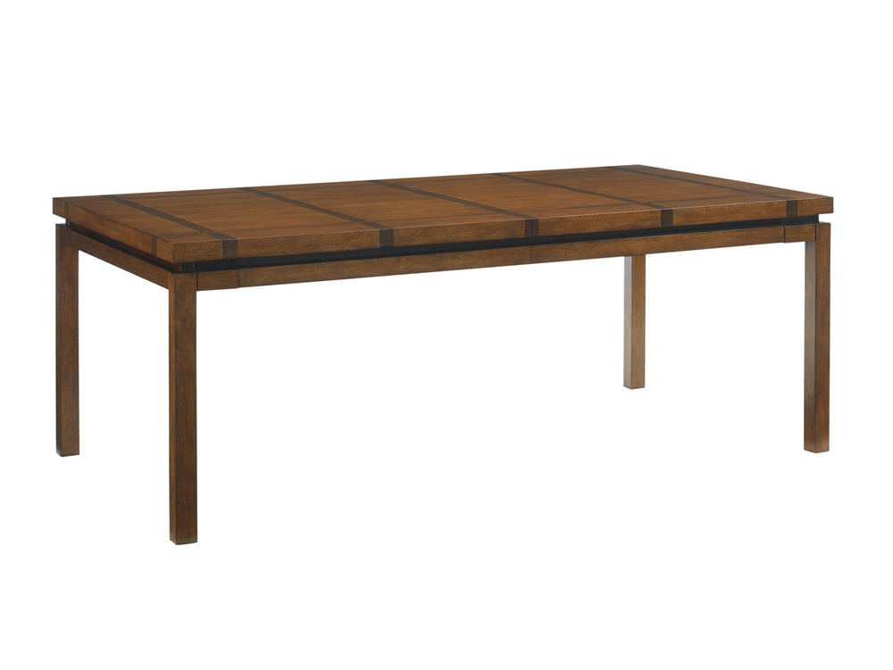 Lexington Tommy Bahama Home Marquesa Rectangular Dining Table - Elegant Quartered Hickory With Walnut Inlay For Modern Interiors Sebana  556-877