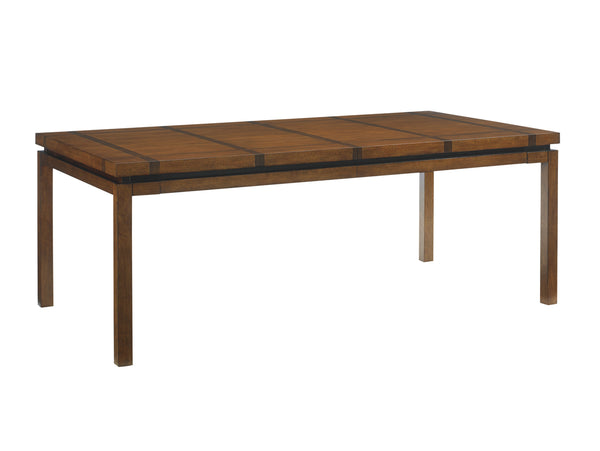 Lexington Tommy Bahama Home Marquesa Rectangular Dining Table - Elegant Quartered Hickory With Walnut Inlay For Modern Interiors Sebana  556-877
