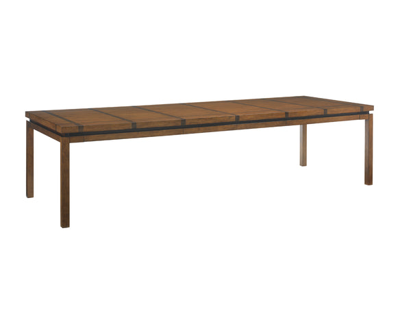 Lexington Tommy Bahama Home Marquesa Rectangular Dining Table - Elegant Quartered Hickory With Walnut Inlay For Modern Interiors Sebana  556-877