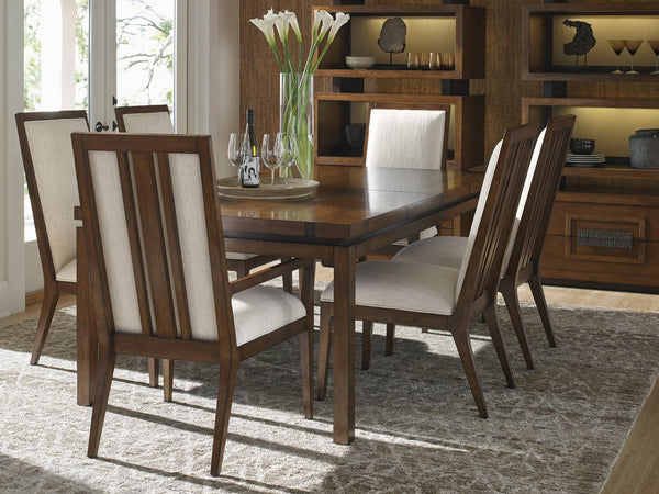 Lexington Tommy Bahama Home Marquesa Rectangular Dining Table - Elegant Quartered Hickory With Walnut Inlay For Modern Interiors Sebana  556-877