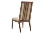 Lexington Tommy Bahama Home Natori Contemporary Art Deco Dining Chair With Exposed Slats And Cresting Waves Fabric Design Sebana  556-880-01