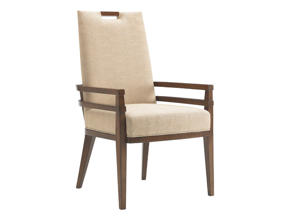 Lexington Tommy Bahama Home Coles Bay Arm Chair: Elegant Pan-asian Design, Upholstered Comfort & Modern Art Deco Style Statement Sebana  556-885-01