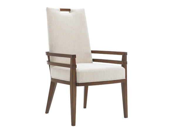 Lexington Tommy Bahama Home Coles Bay Arm Chair: Elegant Pan-asian Design, Upholstered Comfort & Modern Art Deco Style Statement Sebana  556-885-02