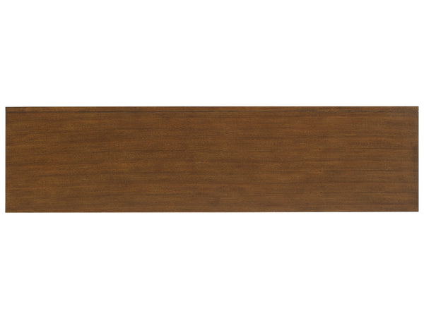 Lexington Tommy Bahama Home Princeville Media Console - Elegant Pan-asian Design With Decorative Glass, Adjustable Shelves & Ventilation Sebana  556-907