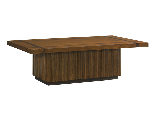 Lexington Tommy Bahama Home Castaway Rectangular Coffee Table - Modern Pan-asian Design With Walnut Inlays And Elegant Molding Sebana  556-945