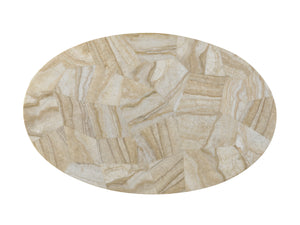 Lexington Tommy Bahama Home Banyan Oval Accent Table - Elegant Pan-asian Design With Gmelina Blocks And Stone Veneer Top For Modern Homes Sebana  556-950