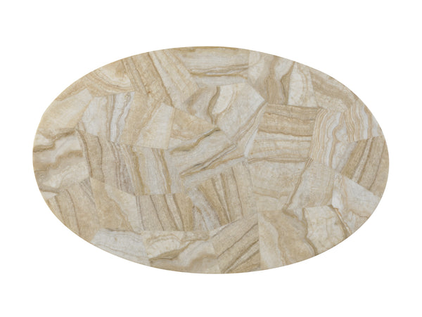 Lexington Tommy Bahama Home Banyan Oval Accent Table - Elegant Pan-asian Design With Gmelina Blocks And Stone Veneer Top For Modern Homes Sebana  556-950