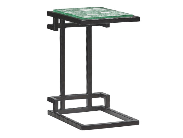 Lexington Tommy Bahama Home Hermes Glass Top Martini Table - Elegant Pan-asian Design With Hammered Metal Base For Modern Spaces Sebana  556-952c