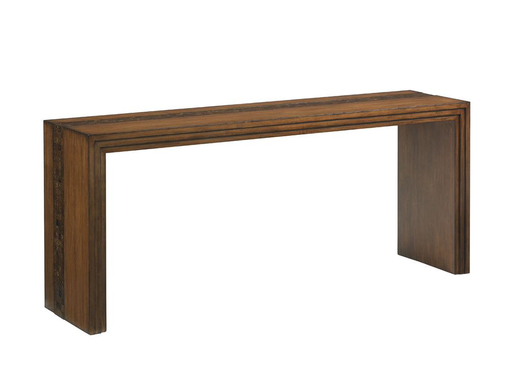 Lexington Tommy Bahama Home Turtle Island Console Table - Elegant Coconut Shell Inlay For A Modern Zen Home Décor Statement Sebana  556-967