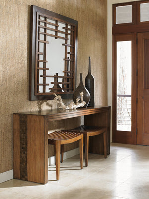Lexington Tommy Bahama Home Mikasa Square Mirror - Pan-asian Elegance With Fretwork Design For Contemporary Home Décor Sebana  556-204