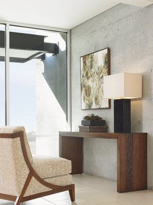 Lexington Tommy Bahama Home Turtle Island Console Table - Elegant Coconut Shell Inlay For A Modern Zen Home Décor Statement Sebana  556-967