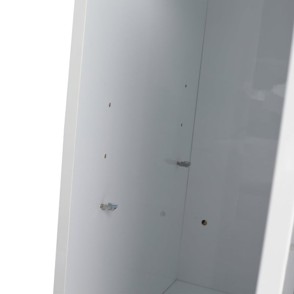 English Elm 36" Modular Plywood Storage Cabinet Glossy White Soft Close Doors for Bathroom or Bedroom W999S00520
