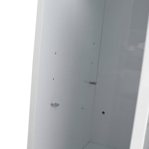 English Elm 24" Modular Plywood Storage Cabinet Glossy White Soft Close Doors for Bath or Kitchen W999S00519