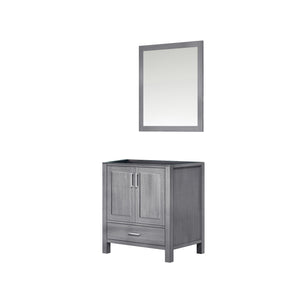 English Elm Distressed Grey 30-in Bath Vanity with 28-in Mirror, Wood Cabinet, Drawer & Open Shelf Storage B2731S00504