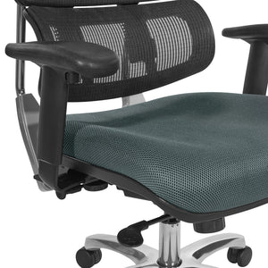 OSP Home Furnishings Vertical Mesh Back Manager Chair with Lumbar Support and Pneumatic Height Adjustment 99662C-2M
