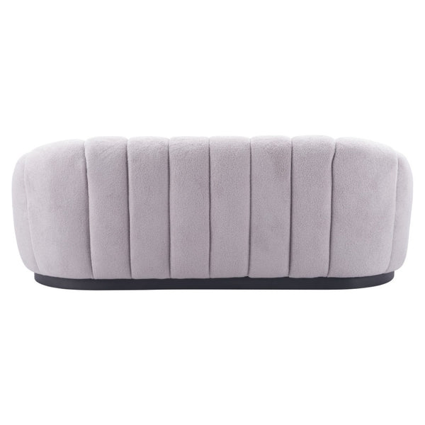 HomeRoots 85" Gray Polyester Sofa - Modern Elegance with Durable Design, Perfect for Living Rooms & Offices 557023