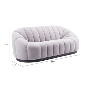HomeRoots 85" Gray Polyester Sofa - Modern Elegance with Durable Design, Perfect for Living Rooms & Offices 557023